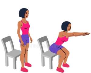 3.chair squats