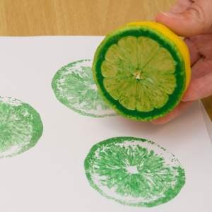 vegetable prints lemon